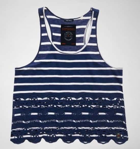 Superdry Shore Broiderie Shell Top, now just £14.99