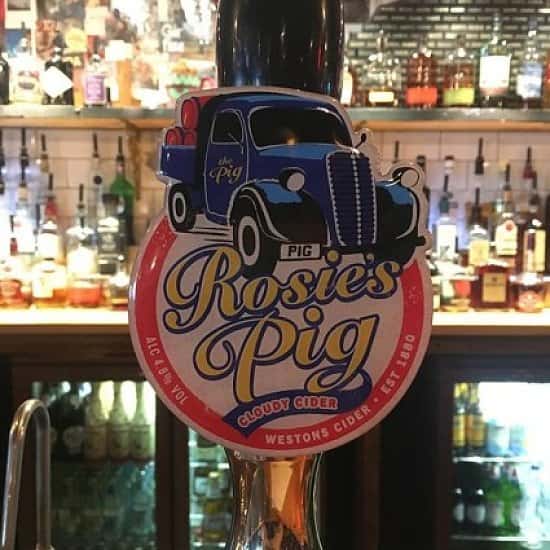 Grab yourself a piint of Rosie's Pig Cloudy Cider!