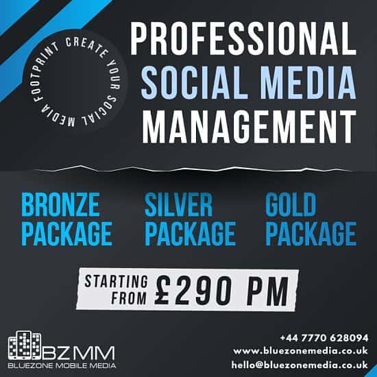 Professional Social Media Monthly Management from only £290p/month