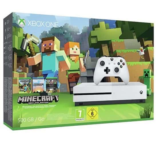SAVE £50 OFF - Xbox One S 500GB Console Minecraft Favourites Bundle