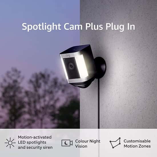 Enhanced Security for Less: Save on Ring Spotlight Cam Plus Plug-In!