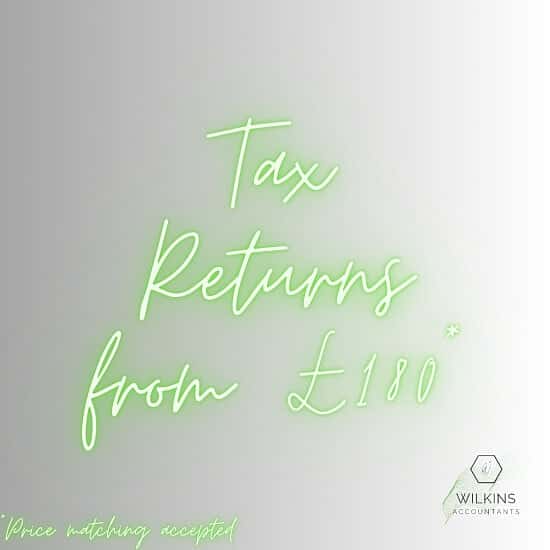 Tax returns from £180 [price matching accepted]