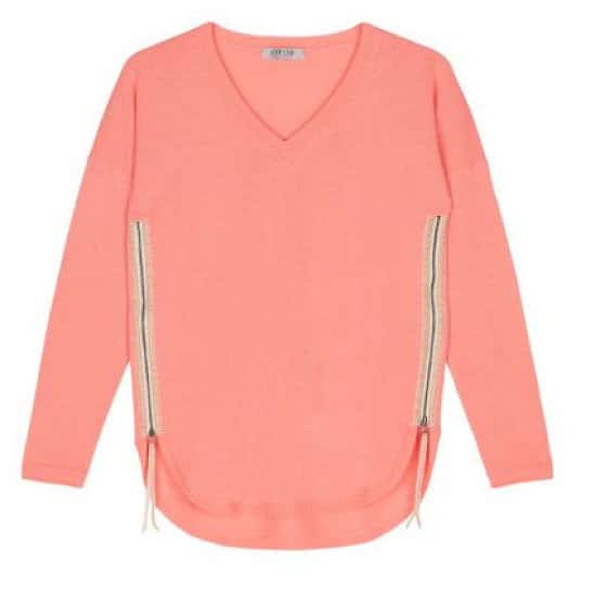 £99.00 was £219.00 - 55% Off Coral Zip Easy Fit Jumper