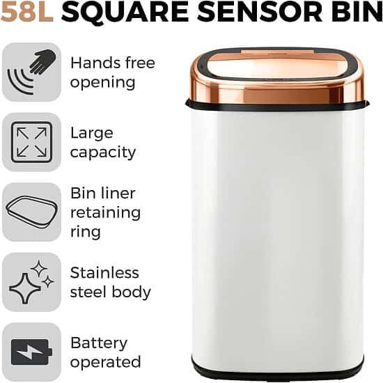 Effortless Hygiene, Effortless Savings: Tower Kitchen Bin with Sensor Lid Deal!