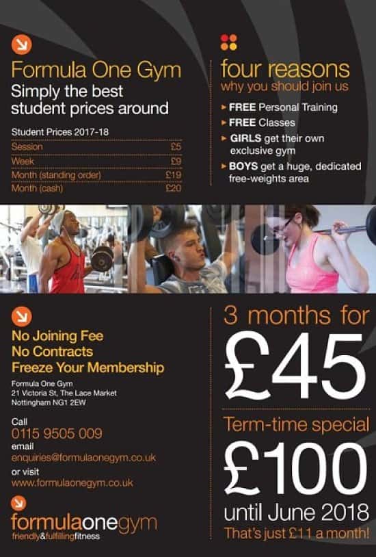 New Student Deals! 3 Months for £45!