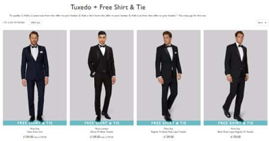 Free Shirt and Tie with Every Tuxedo