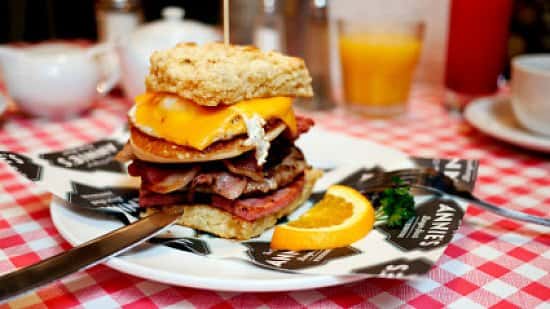 Real American Breakfasts Everyday at Annie's Burger Shack Nottingham.
