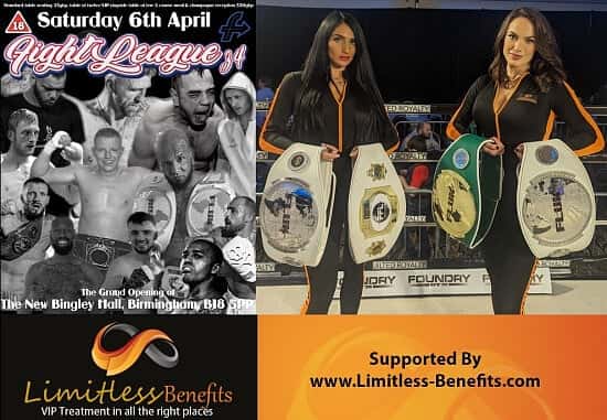 Win 2 free tickets to Fight League 34  White Collar Boxing Limitless Benefits Ring Girls Birmingham