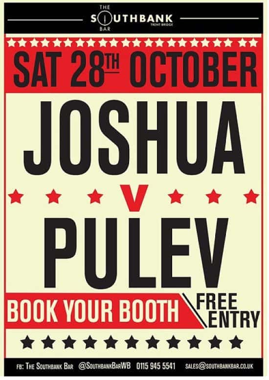 FREE ENTRY - South Bank Bar hosting the World Heavyweight Title!