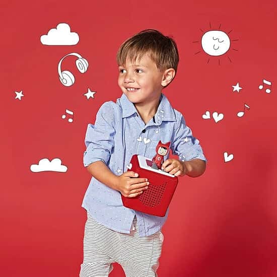 WIN this Tonies Toniebox Starter Set Audio Speaker for Kids – Red