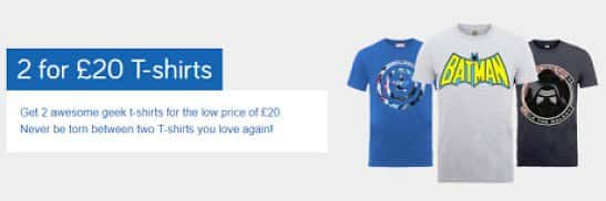 Two Geeky T-Shirts for £20
