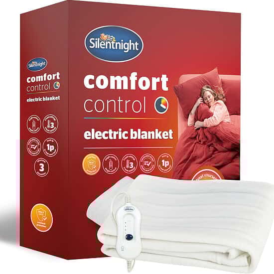 Small double electric blanket silentnight on sale