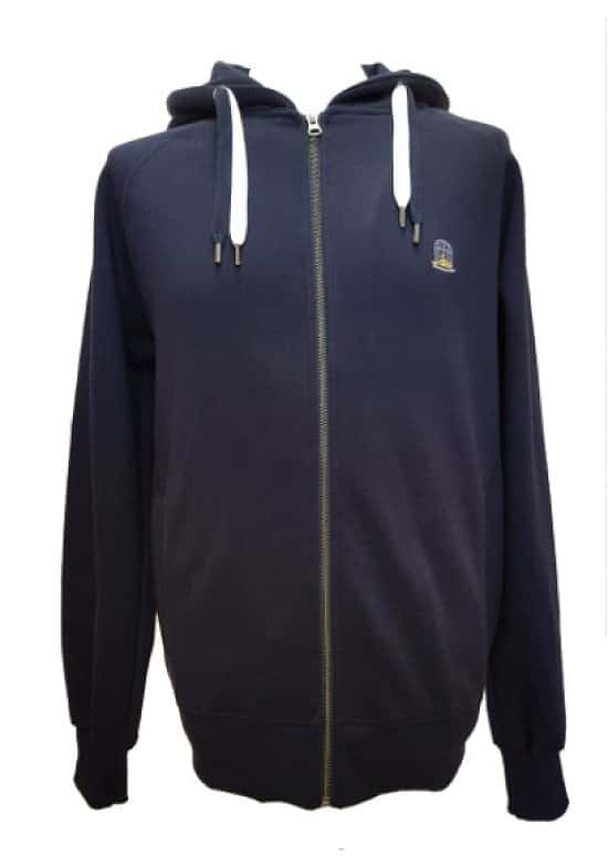 New Outwear  - Navy Birdcage Hoody just £55.00