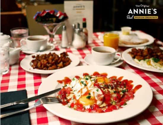 Annie's Huevos Rancheros 8am- 10am and EVERY dish available veggie, vegan or meaty!
