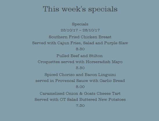 This Week's Specials all for under £9