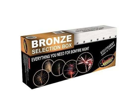 Enjoy an action-packed show with this Bronze Firework Selection Box for just £50
