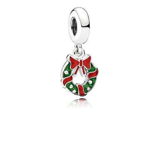 Our NEW Christmas Charms are from just £25 - like this holiday wreath pendant...
