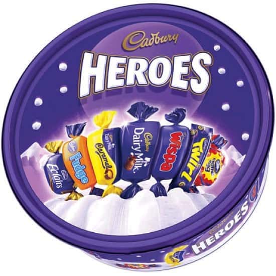 Buy this Christmas Essential Cadbury Chocolate Heroes Tub 660g - £5.00!