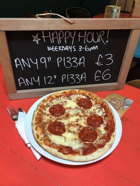 Join us for Happy Hour 3-6pm Weekdays - Enjoy a 9" Pizza for just £3!