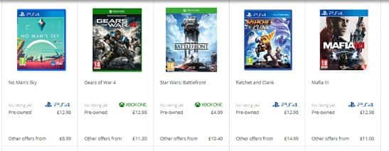 2 for £20 ON Pre Owned Games including No-Man Sky and Mafia 3