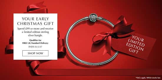Your early Christmas Gift - Spend £99 or more and receieve a Limited Edition Silver Bangle!
