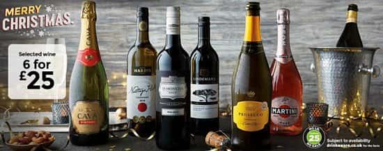 Christmas Deals - 6 Bottles of selected Wine for £25.00!