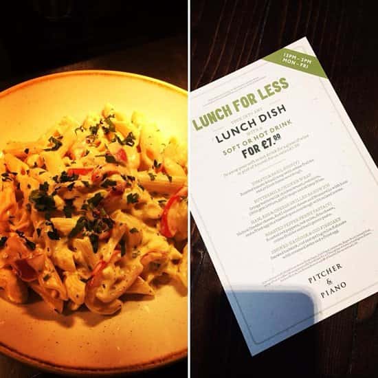 ] Lunch offer: a lunch dish with a soft or hot drink for £7.00