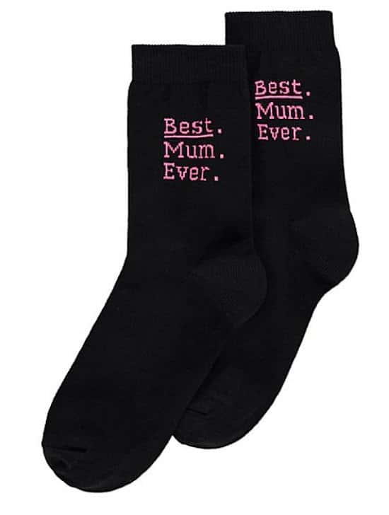 Best Mum Ever Slogan Socks - JUST £2.00 (different slogans available)