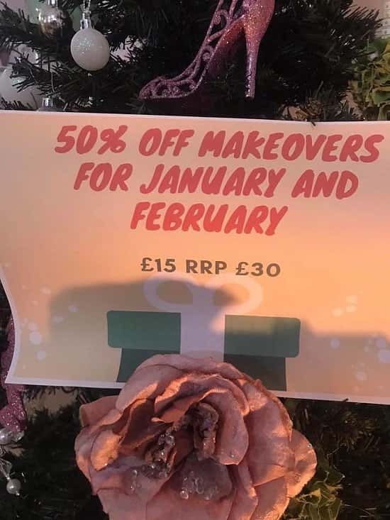 ADVENT DAY 19 - 50% off Makeovers rrp: £30 - TODAY ONLY £15