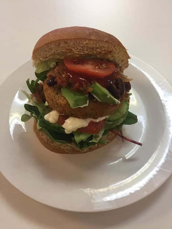 Try our ever so tasty Bean Burgers with Avocado and Chilli onion relish.