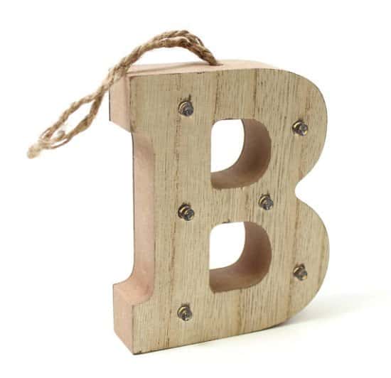 Save £3 on these adorable Hanging Wooden LED Letters