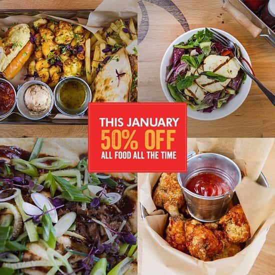 Get a whole 50% off food every day this January