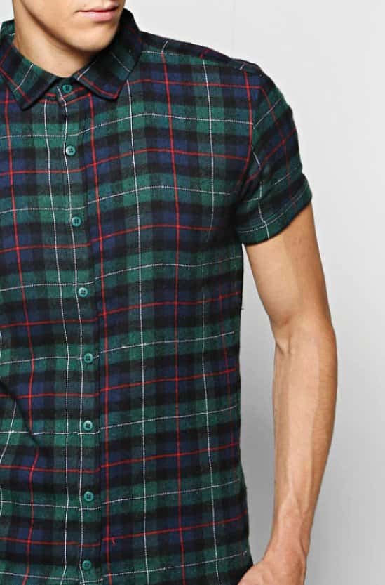 This Stylish Short Sleeve Check Shirt is over 50% off