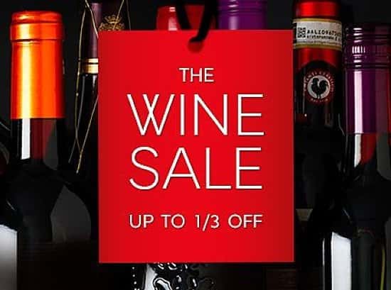 Save Up to a 1/3 off our wine sale