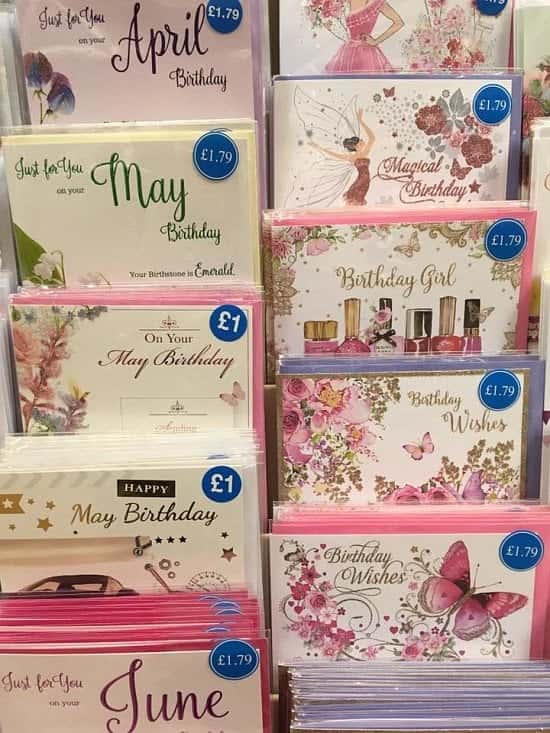 Cards for occassions and ages 18 - 100 from just £1.00!