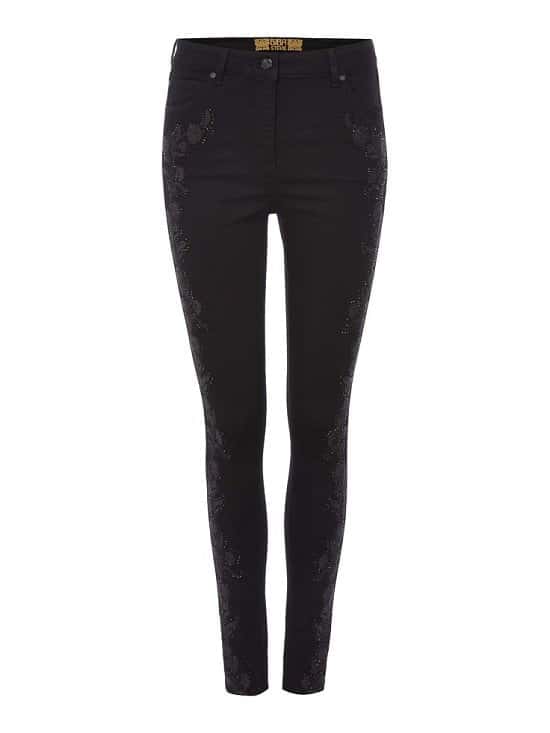 Save £45 on these Biba Embroidered And Embellished Jeans