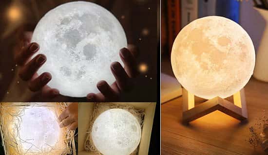 Save 78% on this Touch Control LED 3D Moon Lamp