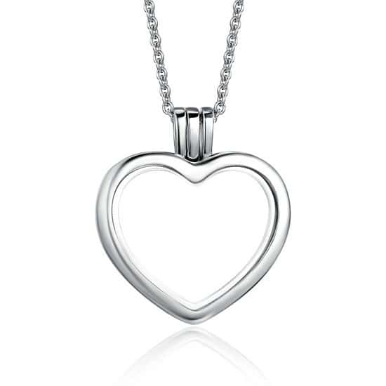 Save £37 on this Silver Heart Floating Locket Necklace