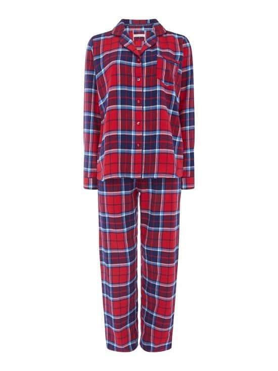 Save £27 on this Red Check PJ Set With Eyemask included