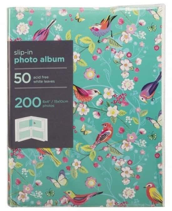 Buy 1 get 1 Half Price on wonderful Photo Albums - Turquoise Bird and Floral Album!