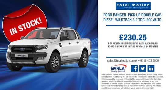 Ford Ranger Wildtrak Auto, in stock and available for a market-leading monthly rental!