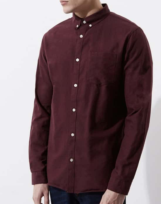 Buy 2 Oxford shirts for £30.00 - Including this Burgundy casual Oxford shirt!