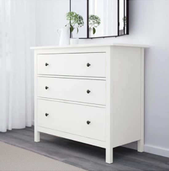 Chest of 3 drawers White stain - £100.00!