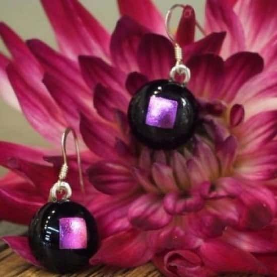 Get these beautiful Fizgig Dichroic Glass Earrings for £18