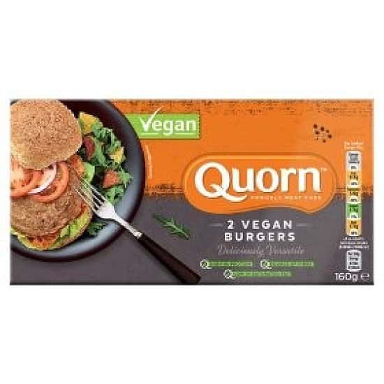 VEGAN OPTIONS - Quorn 2 Meat Free Vegan Burgers