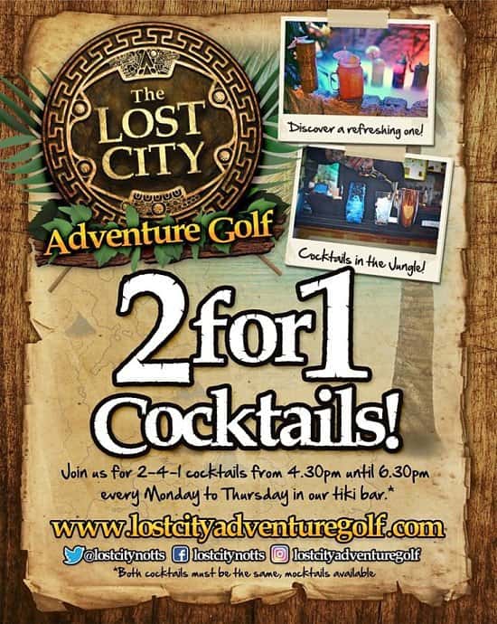 Monday is nearly over, so treat yourself to 2-4-1 cocktails at the Lost City!