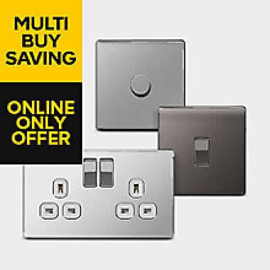 ONLINE EXCLUSIVE - Save 20% when you buy 6 or more on sockets & switches!