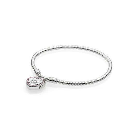 VALENTINES DAY GIFT IDEAS - Silver Lock Your Promise Heart Clasp Bracelet £65.00!