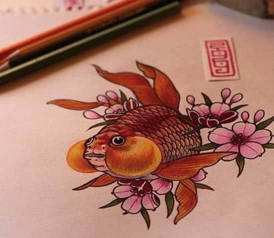 A beautiful Japanese Bubble fish design by our resident wolf Nhong!
