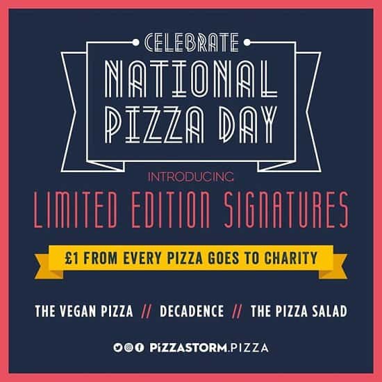 This week, £1 from every signature pizza will be donated to a local charity.